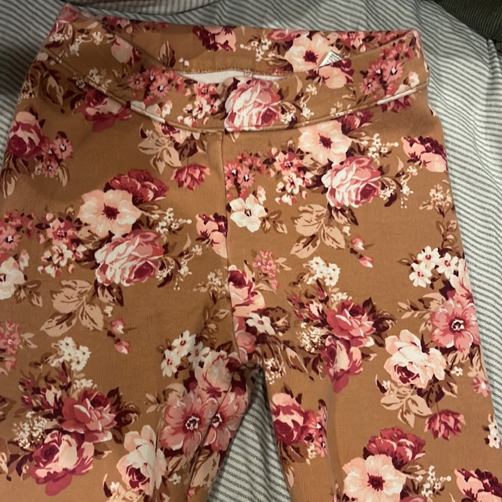 Janie & Jack GORGEOUS Floral leggings Girls size 6 🌸🌺